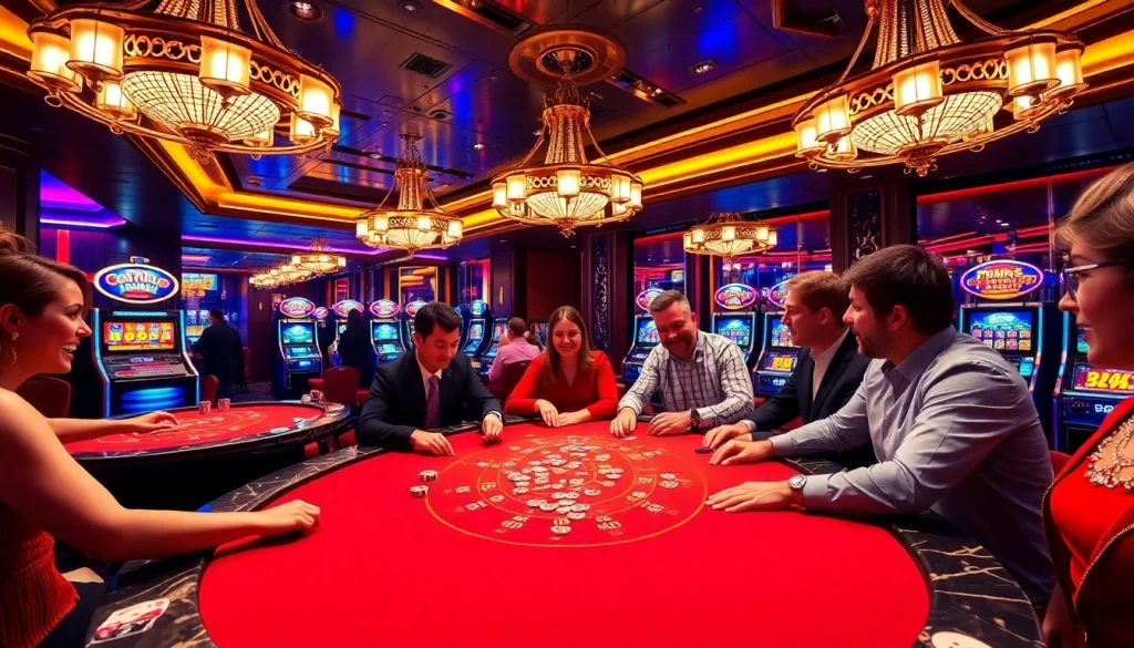 Trò chơi hấp dẫn tại casino tik88 với bàn poker sống động và những người chơi hoạt hình.