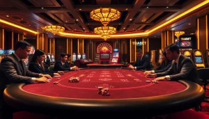 Experience professional gambling at Trang Chủ THABET with vibrant casino tables and exciting gameplay.