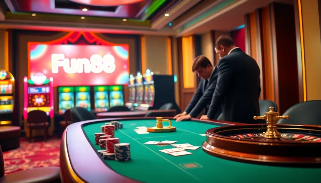 Experience the excitement of Fun88 link with vibrant casino games and a professional gaming atmosphere.