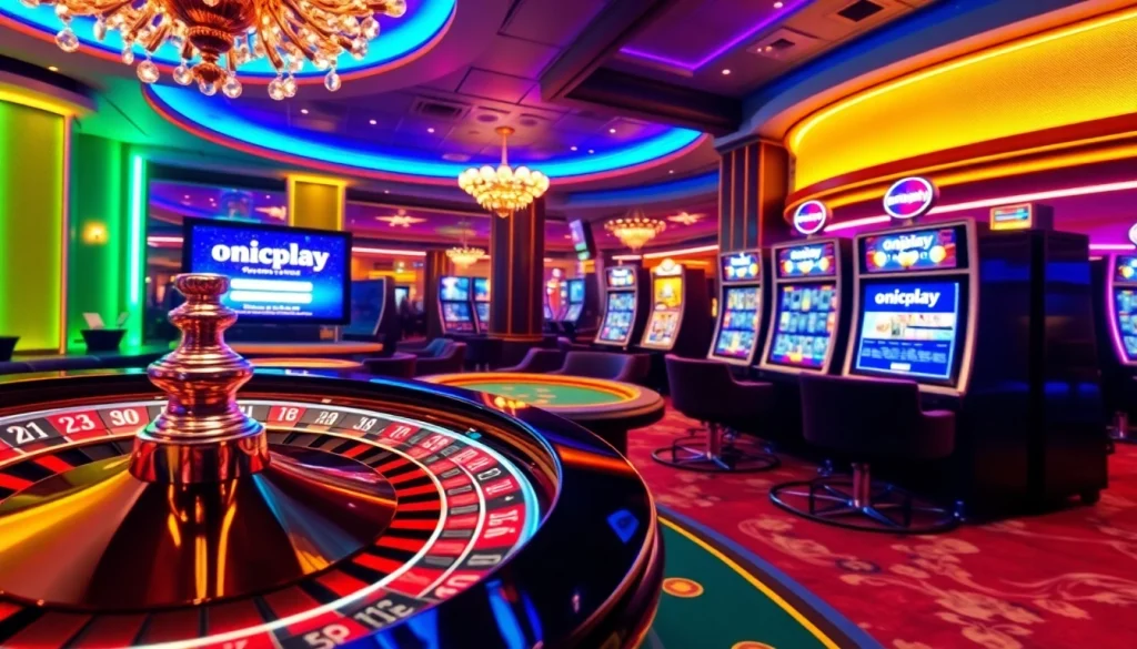 Engage in thrilling online gambling experiences with onicplay login showcasing vibrant casino elements.