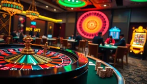 Experience the excitement of high-stakes gambling in a vibrant casino scene featuring BDTK666 elements.