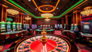 Experience the thrill of Daftar Modal138 with luxury casino gaming action and vibrant poker tables.