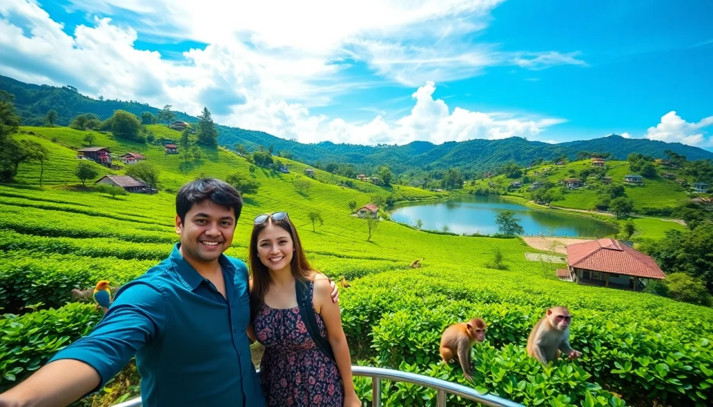 Experience a private tour in stunning Sri Lanka with lush greenery and tranquil lakes visible on https://privatetourssrilanka.com.