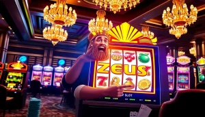 Experience thrilling gameplay with the Zeus slot machine featuring vibrant graphics and exciting bonuses.