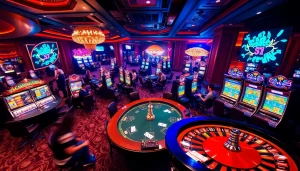 Experience the thrill of gaming at https://rr88c.mobi/ with a vibrant casino atmosphere featuring roulette and poker tables.