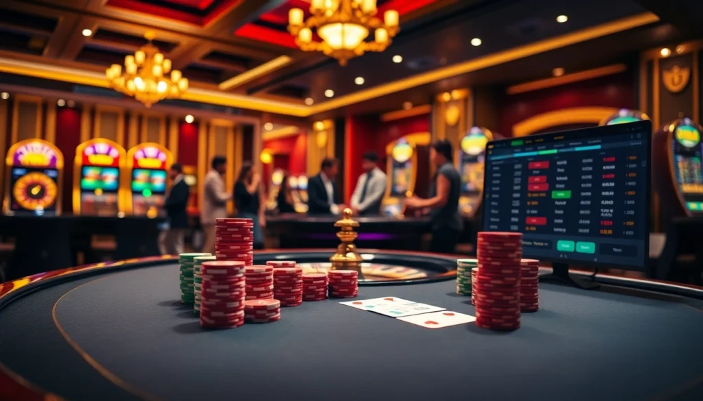 Engage in thrilling gameplay at i9bet with professional poker and bustling casino atmosphere.