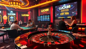 Trải nghiệm sự hào hứng tại LUCK8 khi người chơi tham gia trên bàn roulette sôi động.