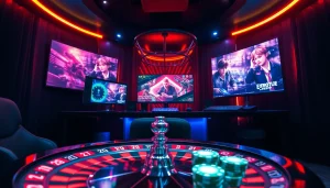 Watch Trực tiếp esports action with high-tech gaming setups and exciting casino elements.