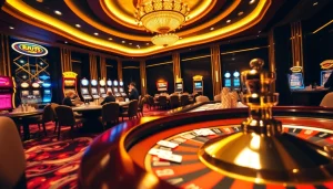 Exciting view of a poker table with chips and cards, featuring a migration lawyer Melbourne theme.