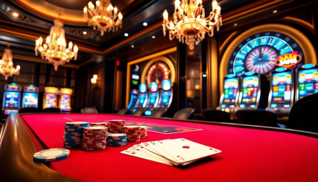 Experience the thrill of XX88 at a luxurious casino table with polished chips and cards.
