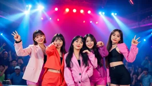 Portrait of the blackpink members showcasing their unique styles and dynamic stage presence.