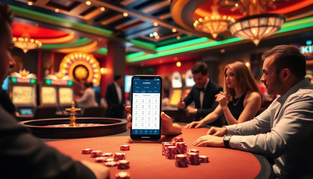 Experience the thrill of online games at KKWIN.COM with vibrant casino visuals and engaging players.