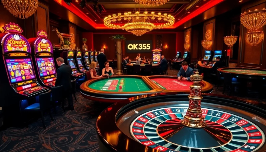 Experience high-stakes action at OK365's luxurious casino gaming tables.