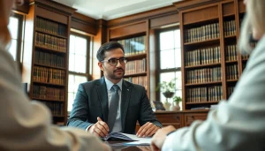 Brooklyn Estate Planning Lawyer advising clients in a warm and inviting office setting.