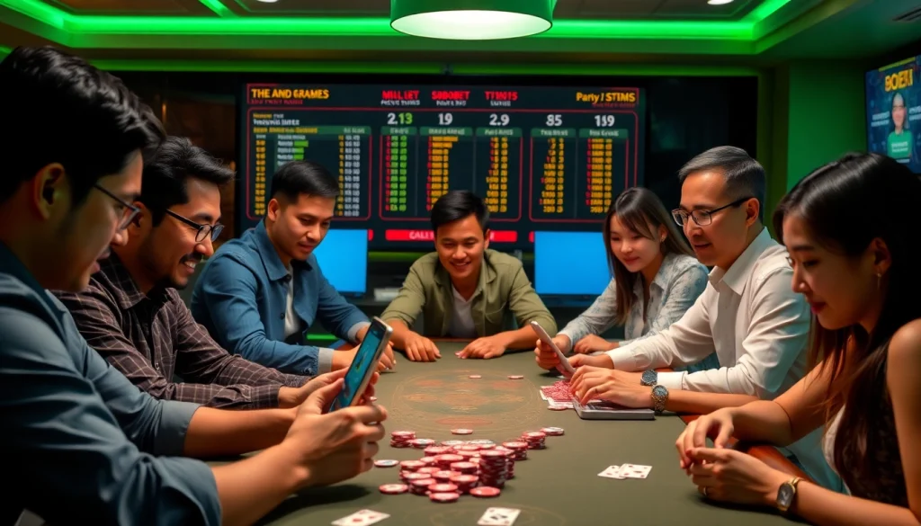 SBOBET poker game scene with engaged players, emphasizing trust and excitement for sbobet.dance.