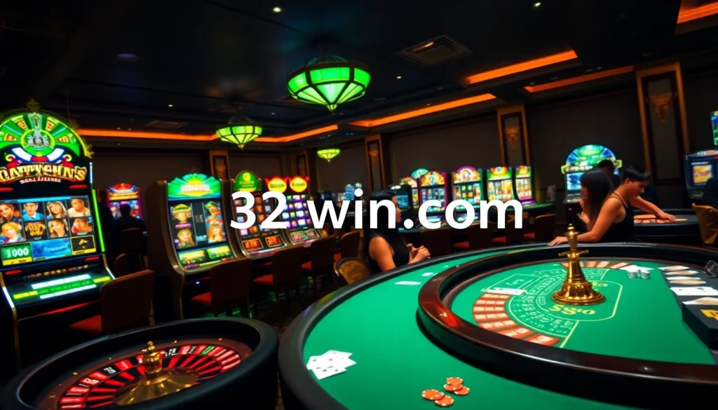 Experience excitement at 32win com with vibrant casino gameplay, featuring lively blackjack and slots.