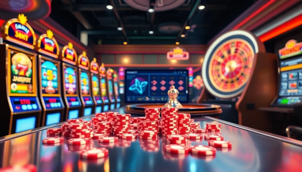 Experience the thrill of jamu slot at an exciting online casino with vibrant gaming visuals.