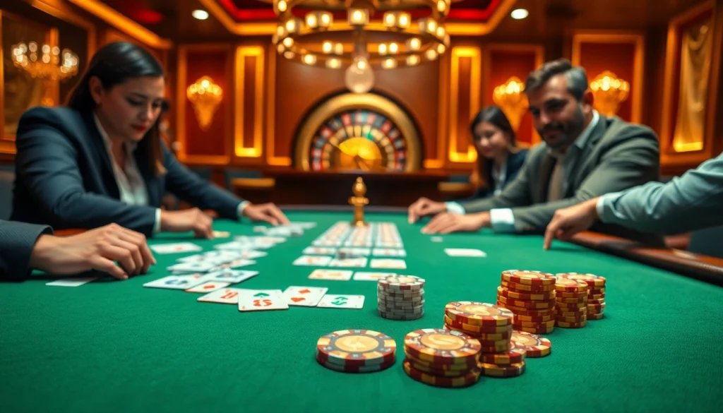 Experience the thrill of poker at SHBET's high-stakes table featuring vibrant chips and cards.