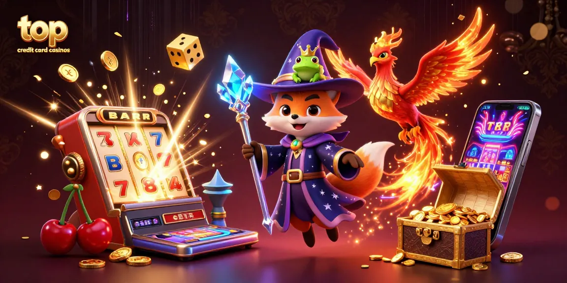 Experience the thrill of top credit card casinos with mystical characters and vibrant game elements.