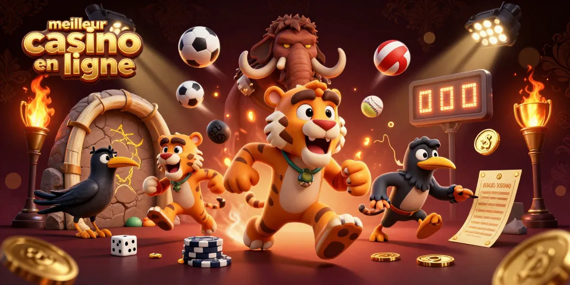 Profitez des jeux au meilleur casino en ligne avec l'animation dynamique d'un décor ludique.