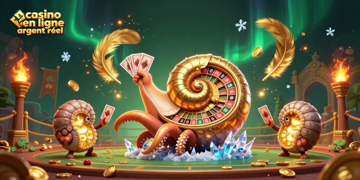 Jouez au casino en ligne argent réel avec cette illustration dynamique captivante.