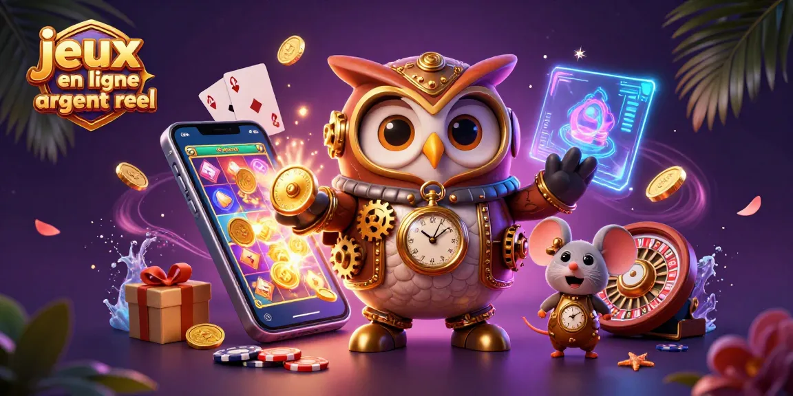 Plongez dans l'univers des jeux casino en ligne argent réel avec cette illustration dynamique.