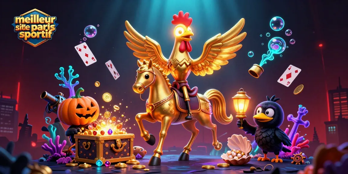 Plongez dans l'univers du meilleur site de paris sportif avec un décor de casino nocturne animé.