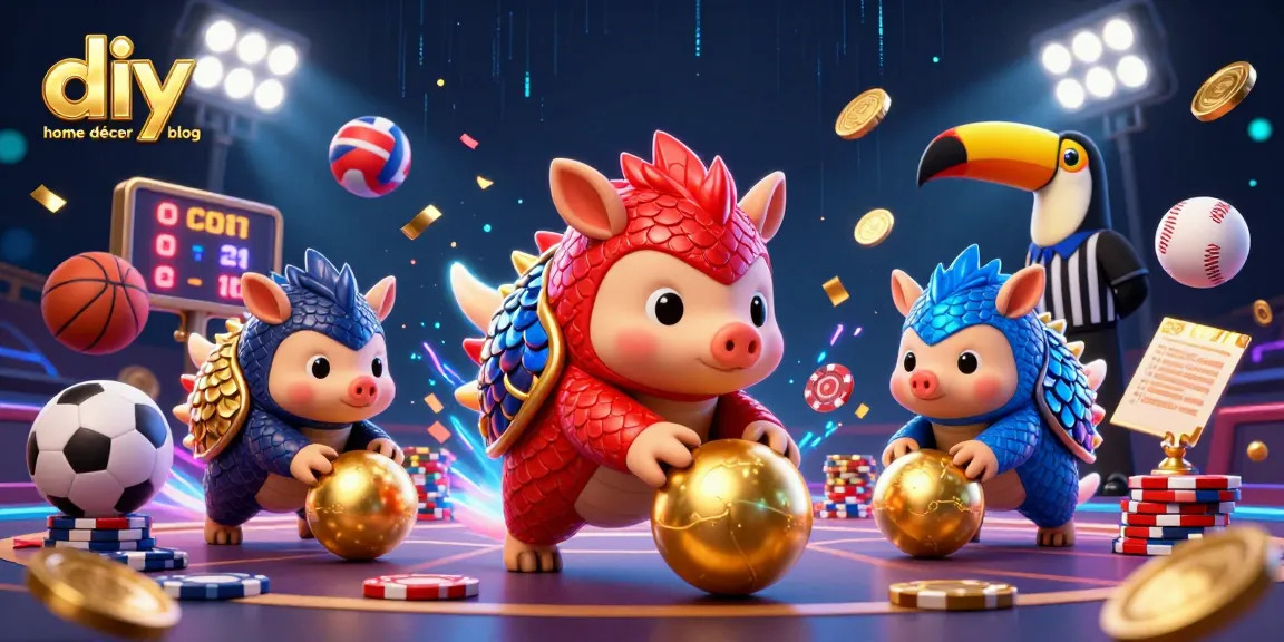 Engaging scene featuring rival pangolins in an exciting betting game at a diy home décor blog theme.