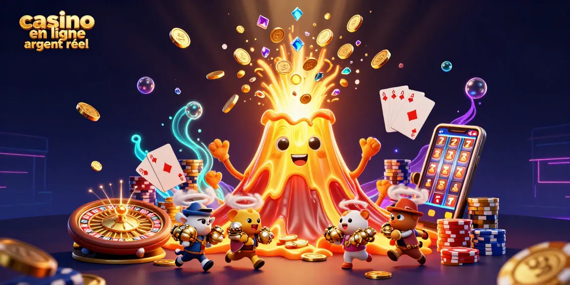 Vivez l'excitation du casino en ligne argent réel avec ce volcan doré éruptant de trésors.